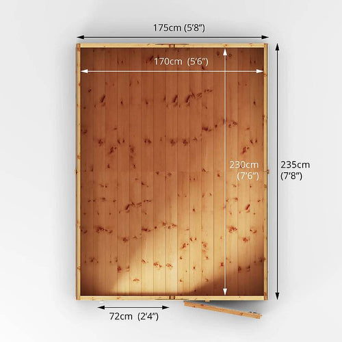 Shiplap Apex Single Door Wooden Shed