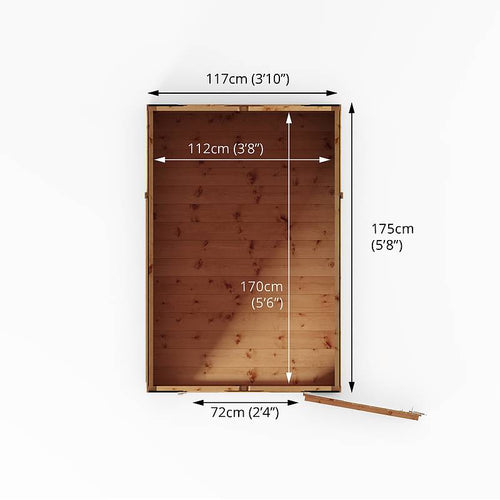 Shiplap Apex Single Door Wooden Shed