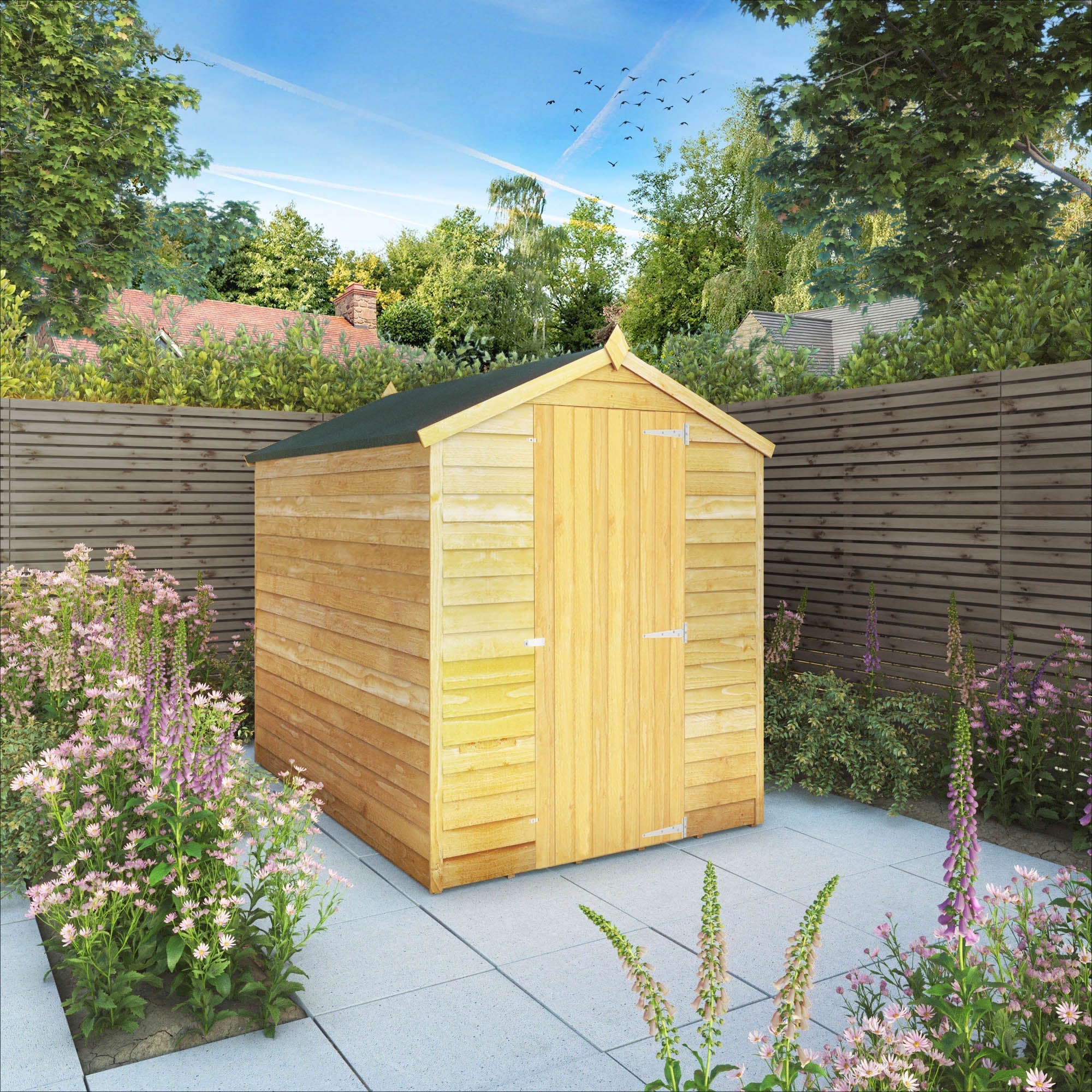 Shiplap Apex Single Door Wooden Shed