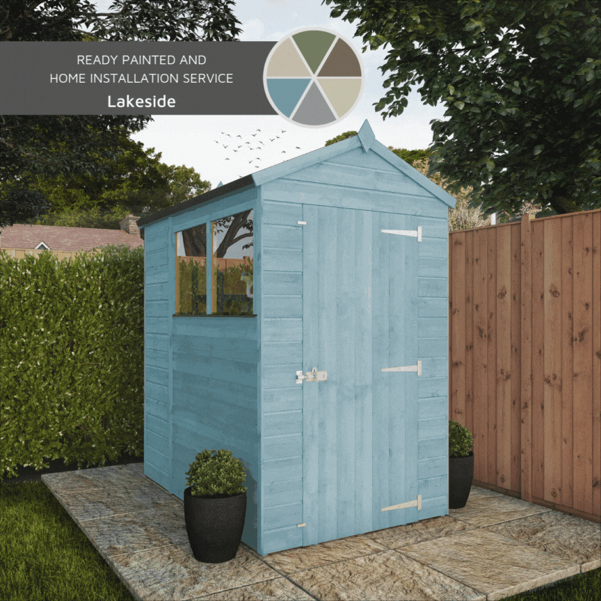 Shiplap Apex Single Door Wooden Shed