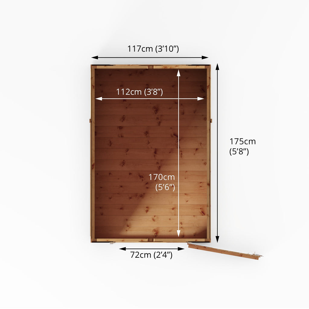 Shiplap Apex Single Door Wooden Shed