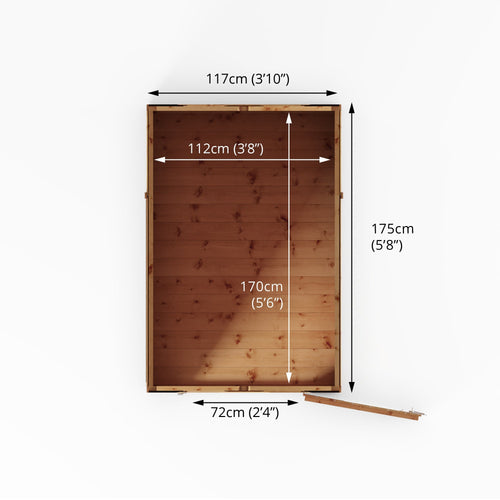 Shiplap Apex Single Door Wooden Shed