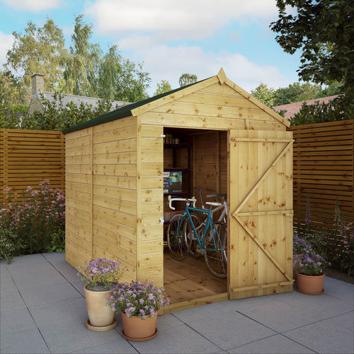 Shiplap Apex Single Door Wooden Shed