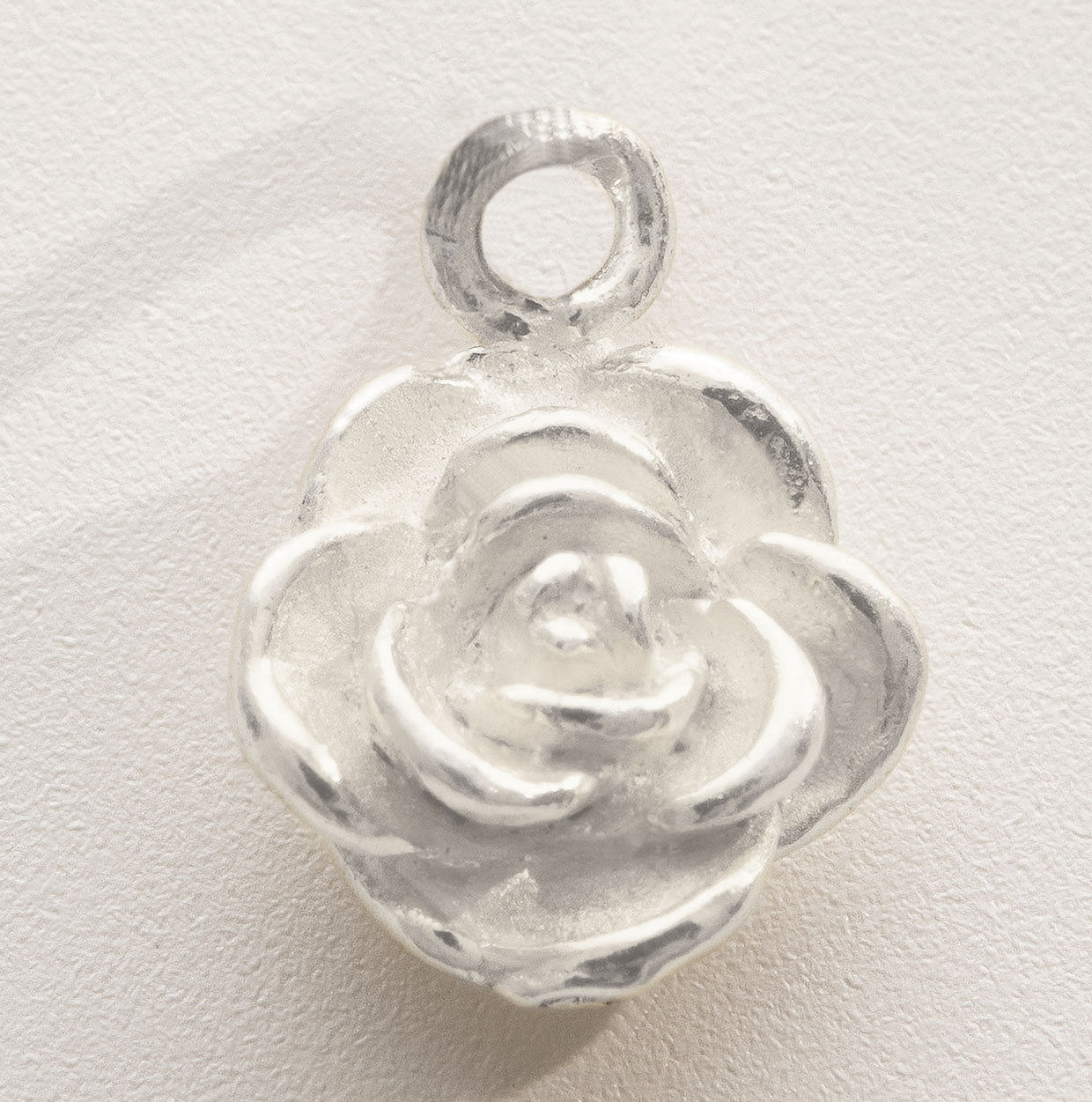 Sterling Birth Flower Single Loop