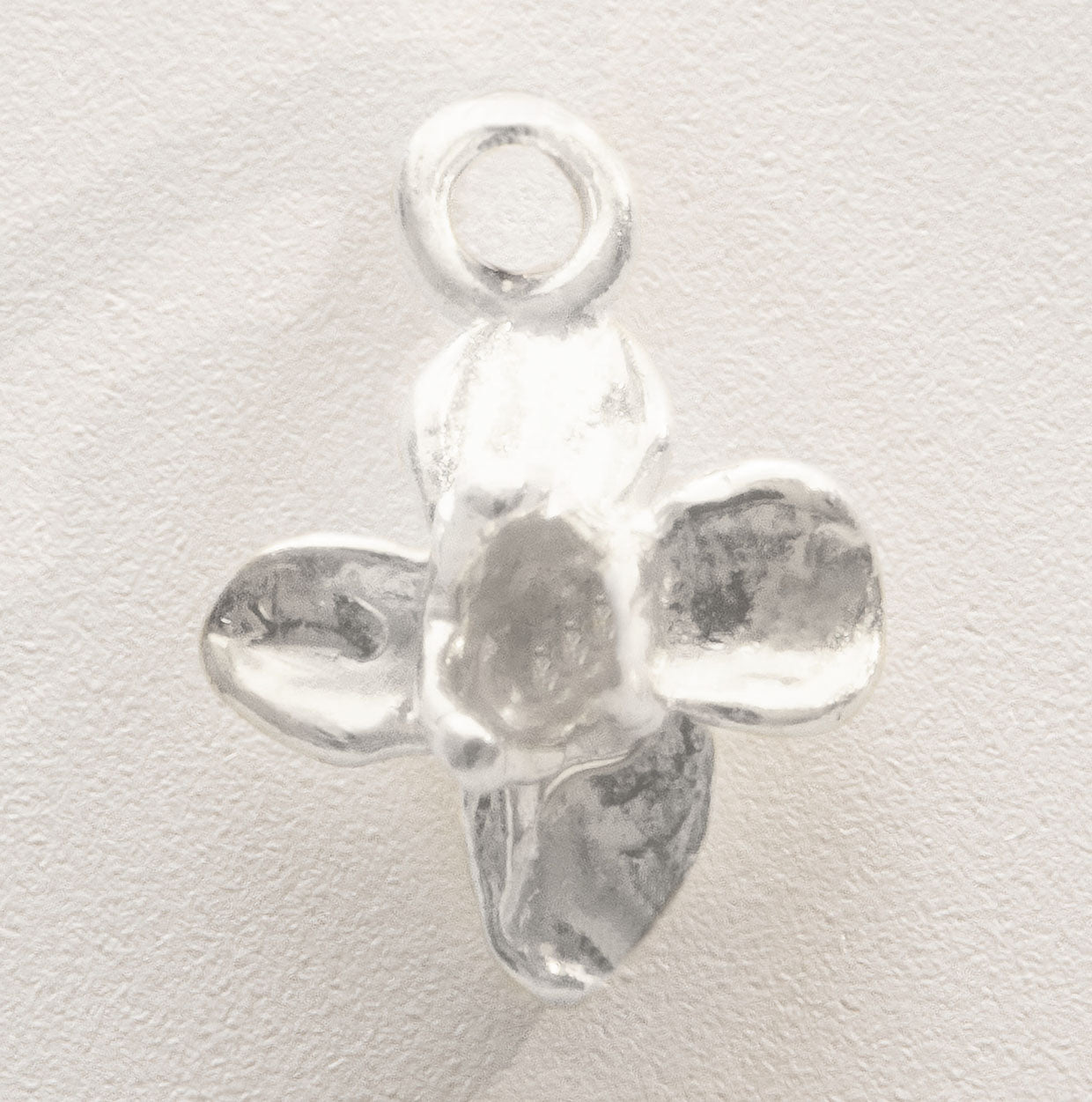 Sterling Birth Flower Single Loop