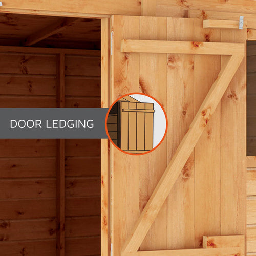 Shiplap Apex Single Door Wooden Shed