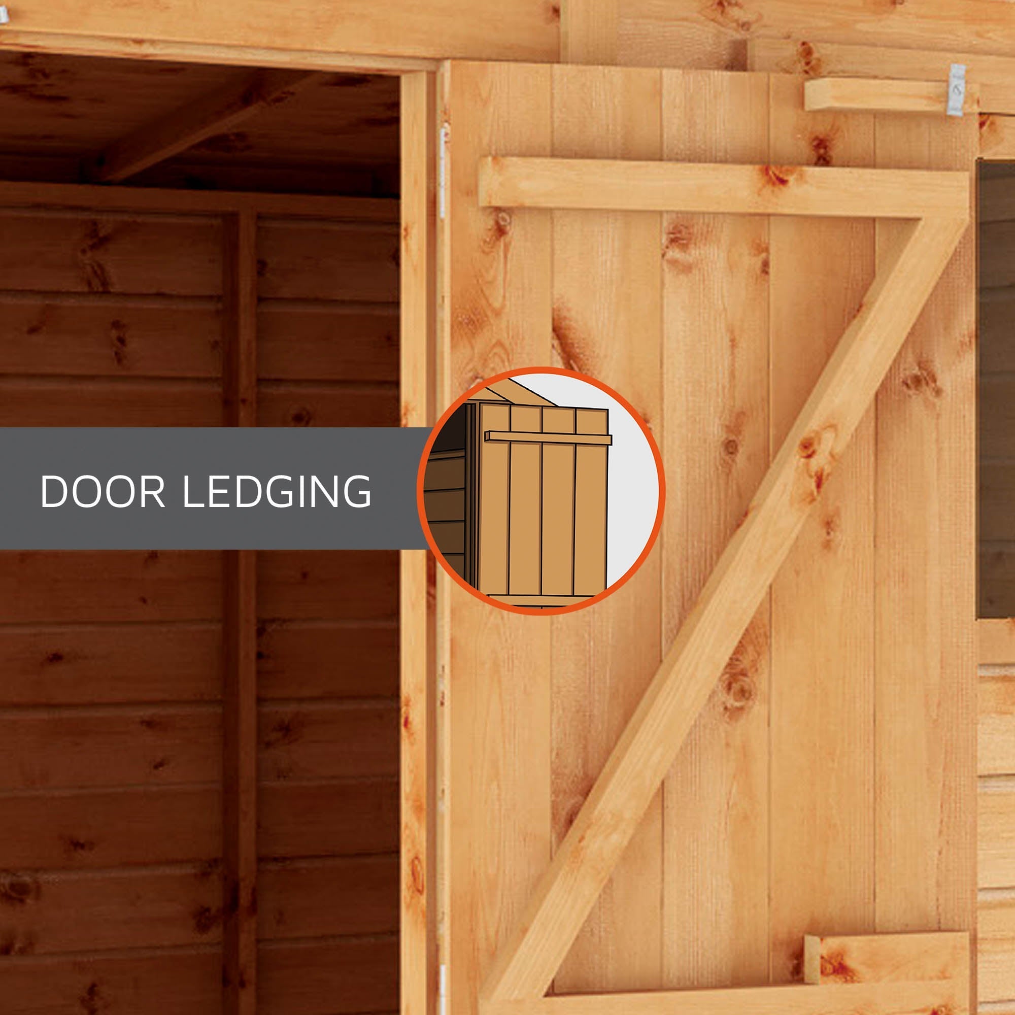 Shiplap Apex Single Door Wooden Shed