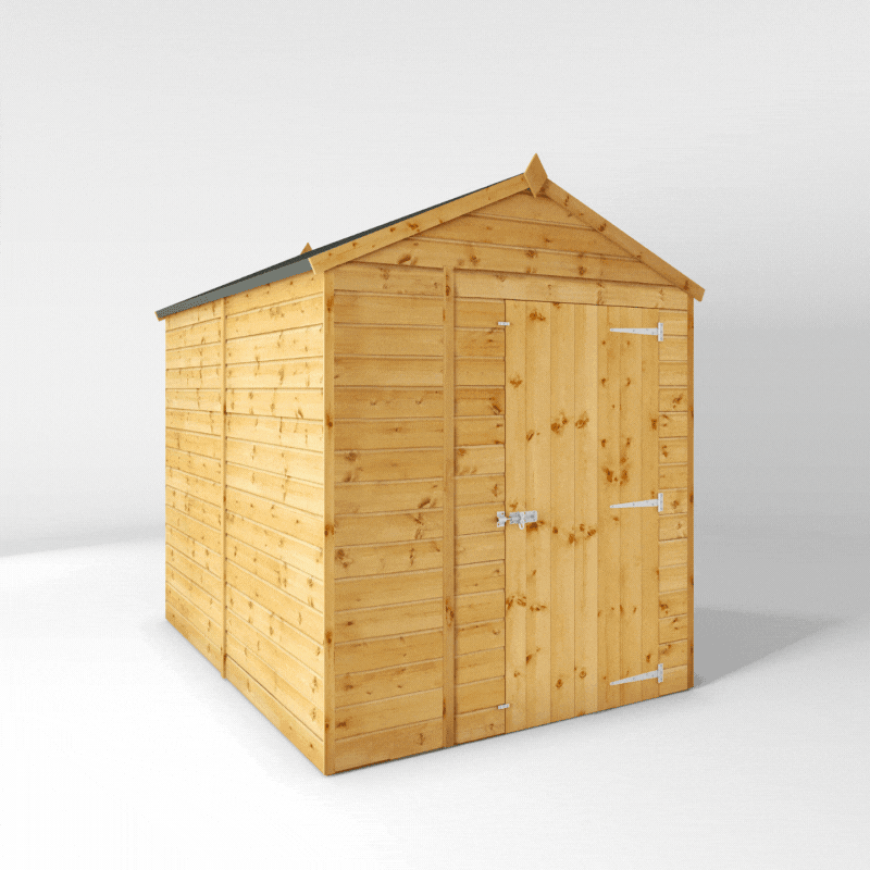 Shiplap Apex Single Door Wooden Shed